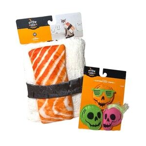 Cat Sushi Halloween Costume & Spooky Catnip Cat Toys New